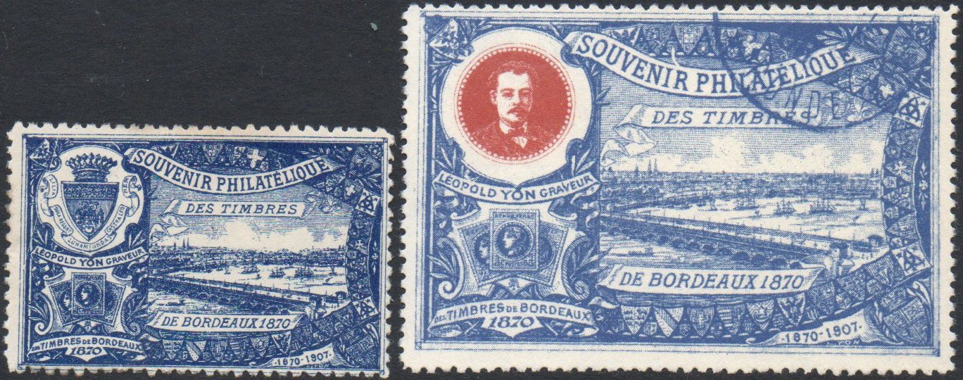 Bordeaux 1870-1907 Leopold Yon Souvenir Philatelique Poster Stamps: Le Port